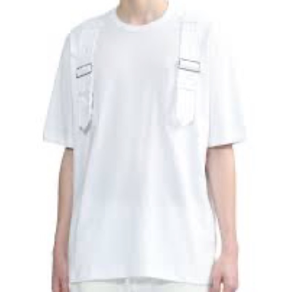 Comme Des Garçons NWT Suspender Shirt double buckle-strap cotton T-shirt RARE